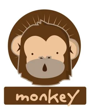 Monkey mascot Stock Illustration