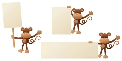 Monkey message Stock Illustration