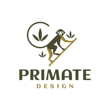 Monkey modern logo design icon vector. Stock Illustration