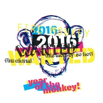 Monkey new year illustration Illustration