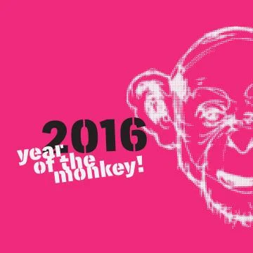 Monkey new year illustration Illustrazione stock