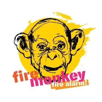 Monkey new year illustration Illustration