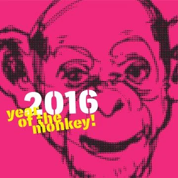 Monkey new year illustration Ilustração Stock