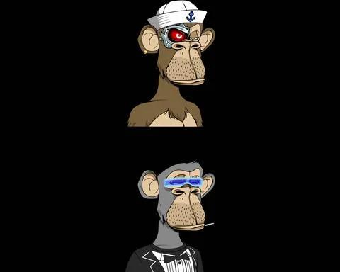 Monkey NFT vector file | Editable file Illustrazione stock