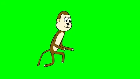 Monkey or gorilla walking on all fours and trying stand and walk on two legs and Stock Footage 285951007