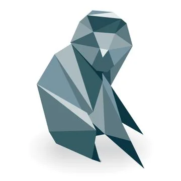 Monkey Origami Stock Illustration