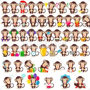 Monkey Pack (Trasparent background) PSD Template