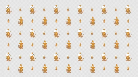 Monkey pattern 4k Video stock 140475517