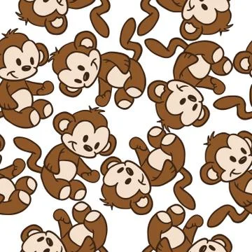 Monkey pattern Stock Illustration