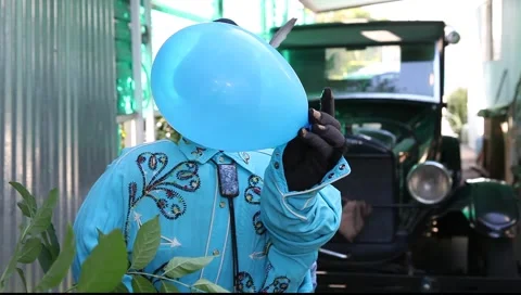 Monkey Pops Balloon Stock Footage 5297566