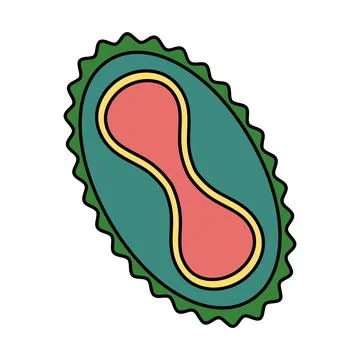 Monkey pox virus. Color vector illustration. Illustrazione stock