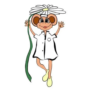 Monkey, profession, monkey fun,different professions Stock Illustration