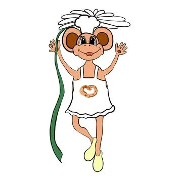 Monkey, profession, monkey fun,different professions Stock Illustration