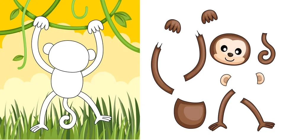 Monkey puzzle Illustrazione stock