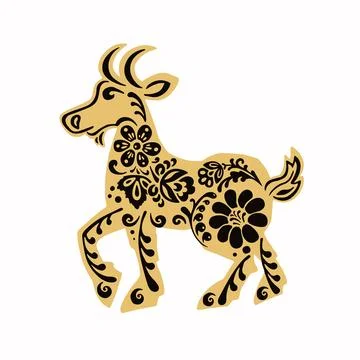 Monkey with retro painted black and gold vector illustration eps 10 스톡 일러스트