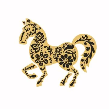 Monkey with retro painted black and gold vector illustration eps 10 イラスト素材
