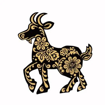 Monkey with retro painted black and gold vector illustration eps 10 イラスト素材