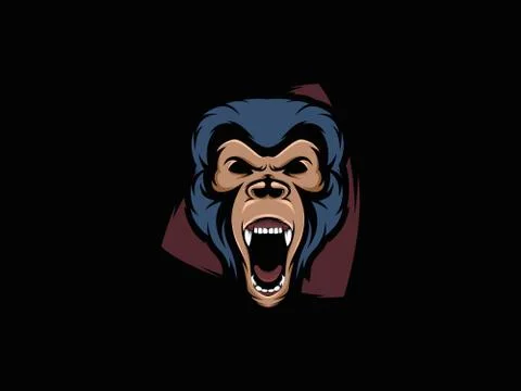 Monkey roar design inspiration Illustration