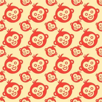 Monkey seamless pattern vector illustration 스톡 일러스트
