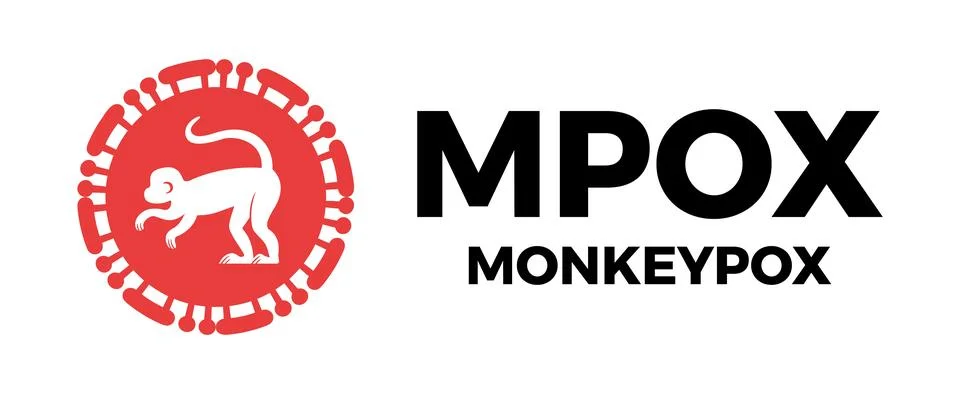 Monkey silhouette. A detailed visual representation of Monkeypox emphasizes its Stock Illustration