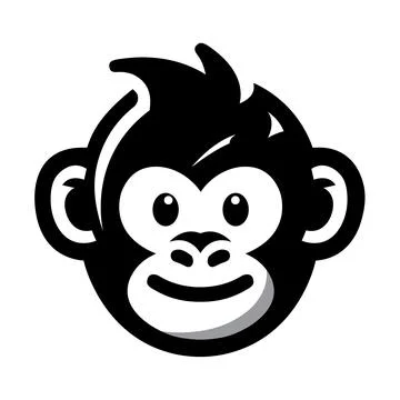 Monkey Silhouette Vector Stock Illustration