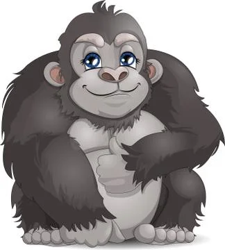 The monkey smiles Stock Illustration