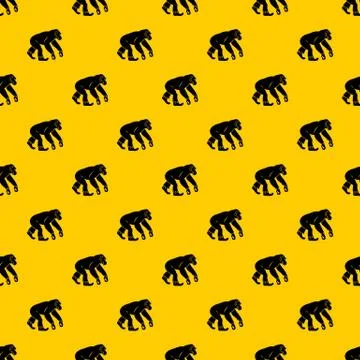 Monkey standing pattern Stock Illustration