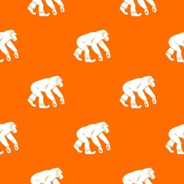 Monkey standing pattern seamless 스톡 일러스트