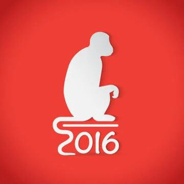 Monkey symbol Illustrazione stock