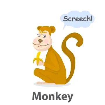Monkey vector illistration Stock Illustration