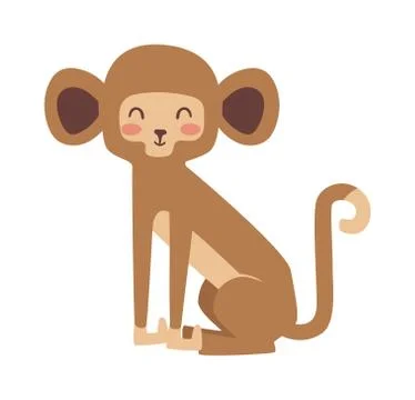 Monkey vector illustration 스톡 일러스트