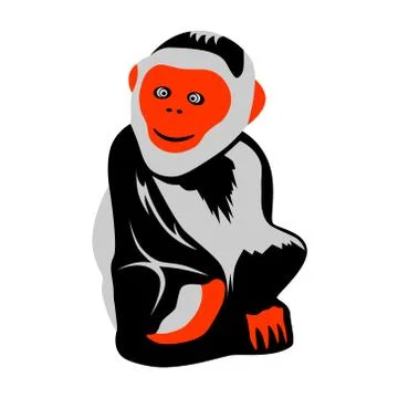 Monkey vector isolated Stock Illustration