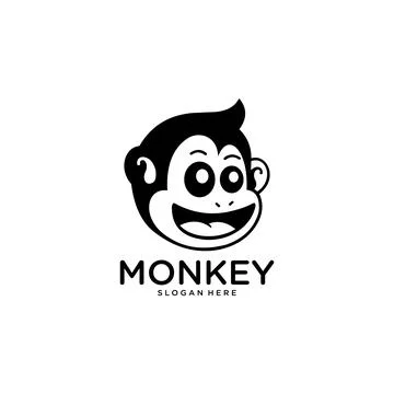 Monkey vector logo animal template Illustrazione stock