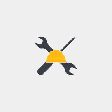 Monkey Wrench flat icon, build &amp; repair elements, construction tool, a colorf イラスト素材
