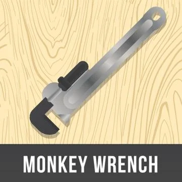 Monkey Wrench Stock Illustration