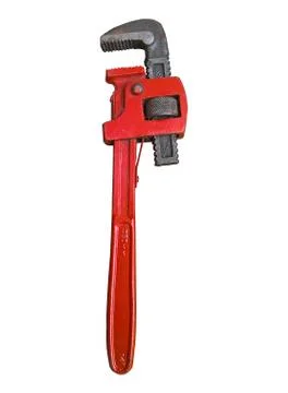 Monkey Wrench Red Isolated Stock Photos