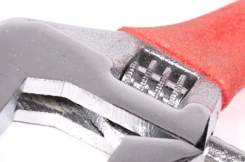 Monkey wrench, selective focus on the central part Stock-Fotos