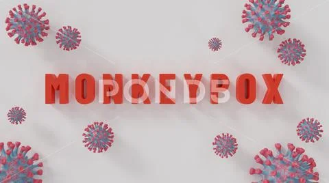 Monkeypox 3D text on a white isolated background ~ Clip Art #195285607