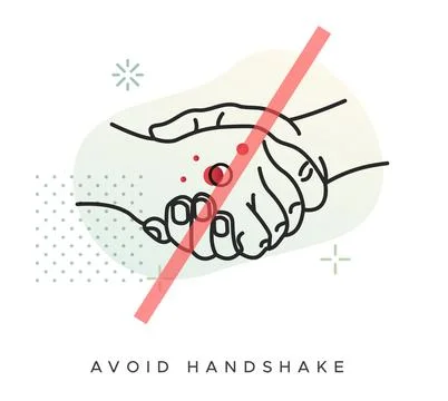 Monkeypox - Avoid Handshake - Icon Stock Illustration
