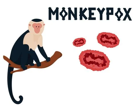 Monkeypox for disease spread awareness Stock Illustration