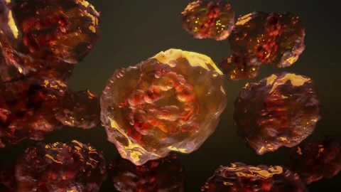 Monkeypox infection pandemic. monkeypox cell, variant of smallpox, Stock Footage 196292111