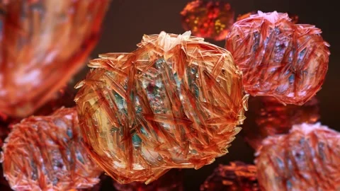 Monkeypox infection pandemic. monkeypox cell,  variant of smallpox, Stock Footage 196945669