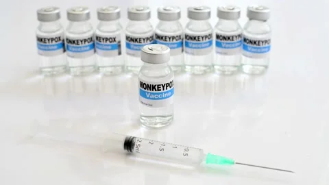 Monkeypox vaccine simulation2 Stock Footage 203561713