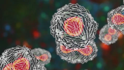 Monkeypox virus, 3D animation Stock Footage 196325293