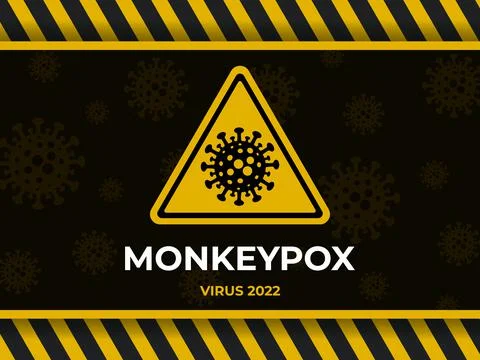 Monkeypox virus outbreak warning banner. Stock Illustration