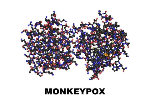 Monkeypox Virus Protein Crystal Structure Profilin-like molecule Monkey Pox Stock Illustration