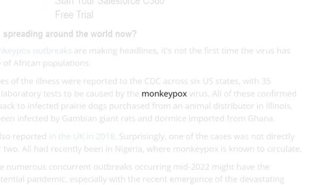 Monkeypox Word Loop Animation Stock Footage 202197109