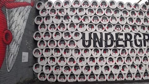 Monkeys masks graphics  Video stock 129319047