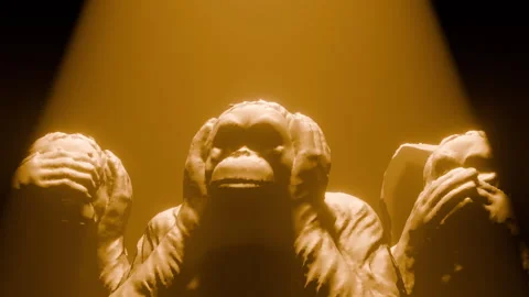 Monkeys Statue Background Vídeo Stock 325721273