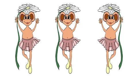 Monkeys,orangutan, primate, dog, monkey, monkey, monkey, monkey, monkey, monkey  Stock Illustration